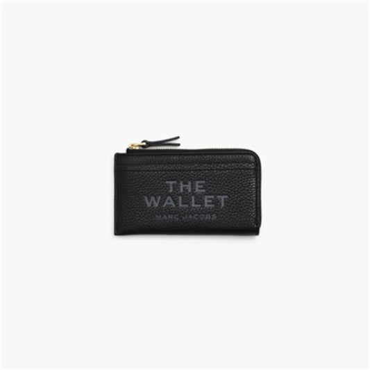 The Leather Top Zip Multi Wallet, Black