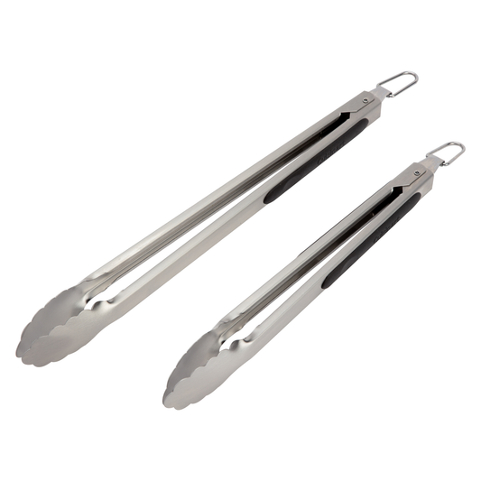 2 PIECE STAINLESS STEEL LOCKING TONGS