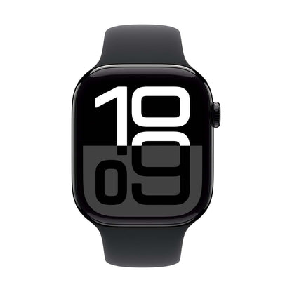 WATCH SERIES 10 GPS 46MM JET BLACK ALUMINUM CASE W/ M/L BLACK SPORT BAND