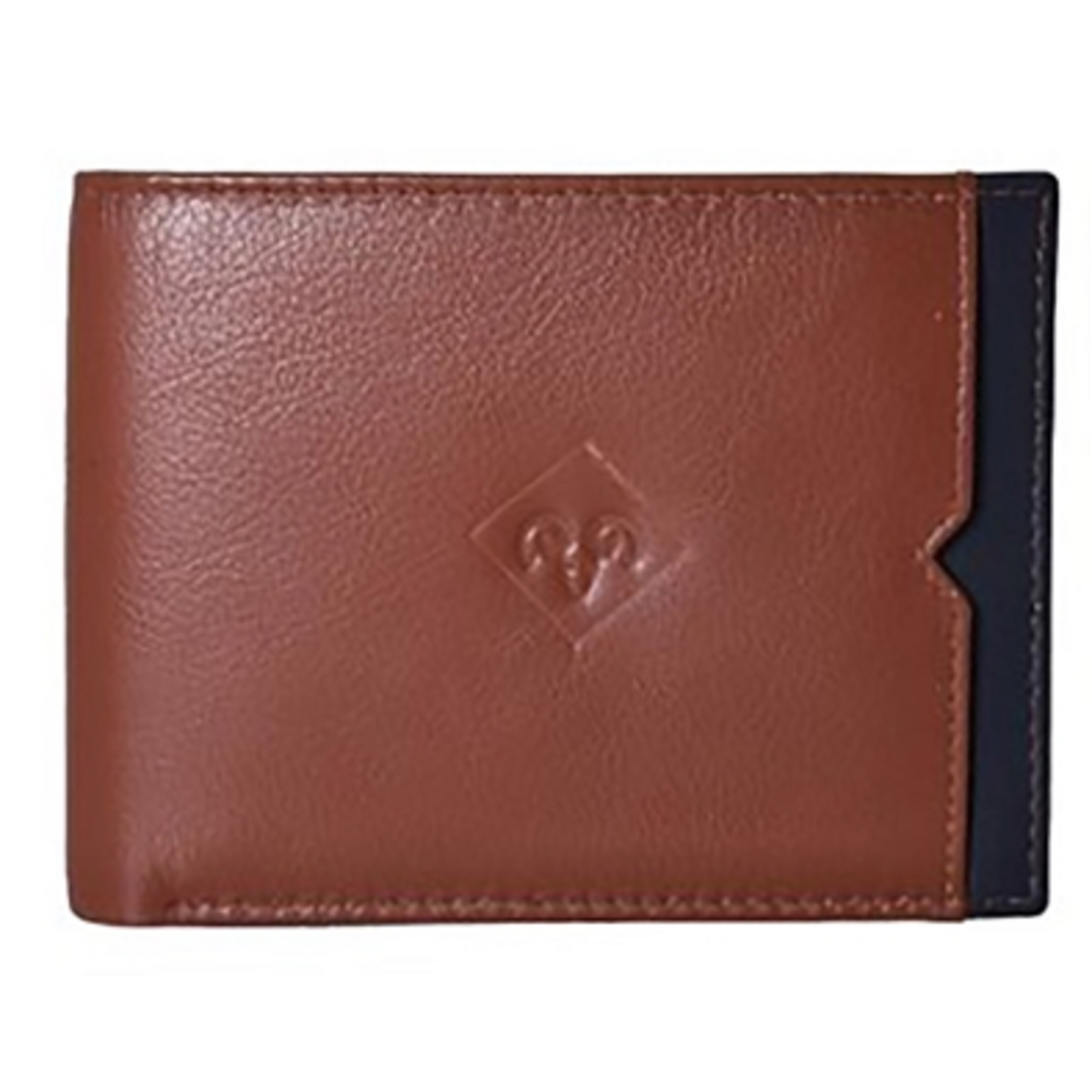 ORGANIC WALLET, TWO-TONE, BI-FOLD WALLET, COGNAC/BLACK