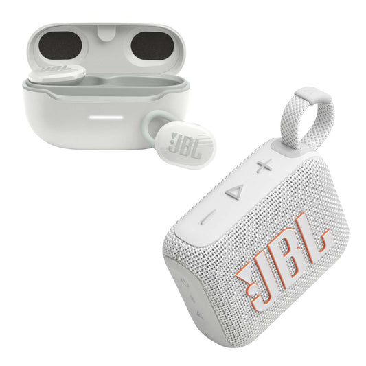 ENDURANCE RACE TRUE WIRELESS EARBUDS W/ GO 4 BLUETOOTH SPEAKER WHITE