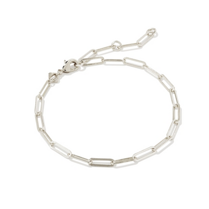 COURTNEY PAPERCLIP BRACELET, SILVER