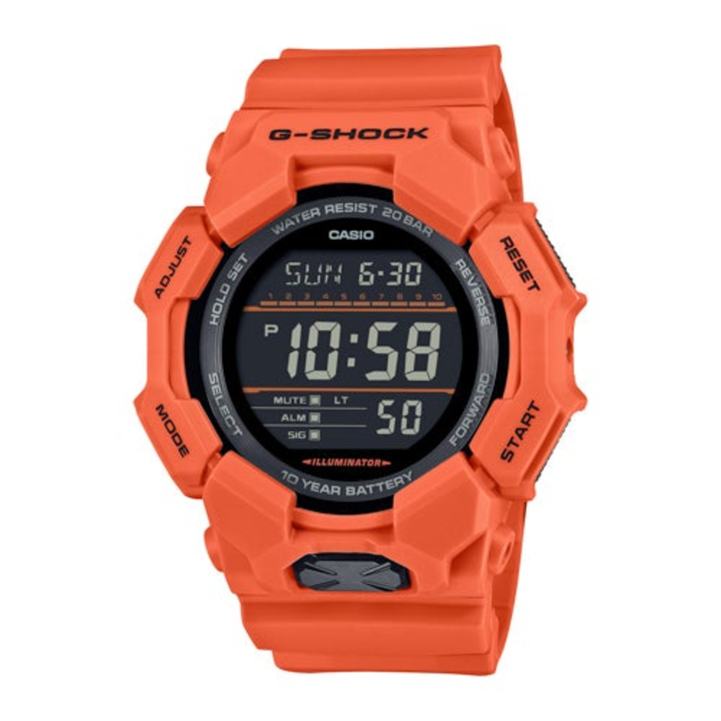 MENS GD010 LARGE LED DIGITAL WATCH ORANGE