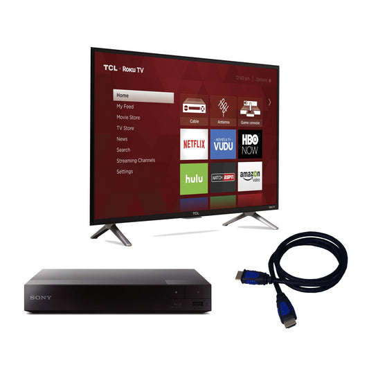 32" ROKU SMART TV/BLU-RAY PLAYER/HDMI CABLE