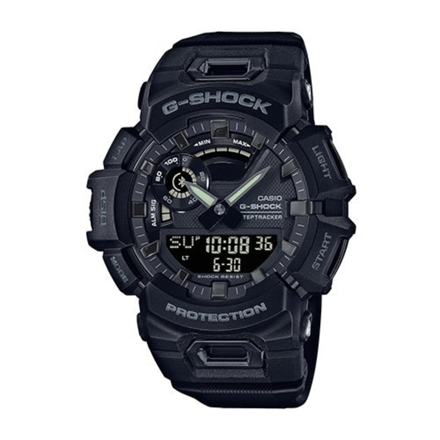 MENS G-SQUAD SMARTPHONE LINK BLACK RESIN SMARTWATCH BLACK DIAL