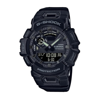 MENS G-SQUAD SMARTPHONE LINK BLACK RESIN SMARTWATCH BLACK DIAL