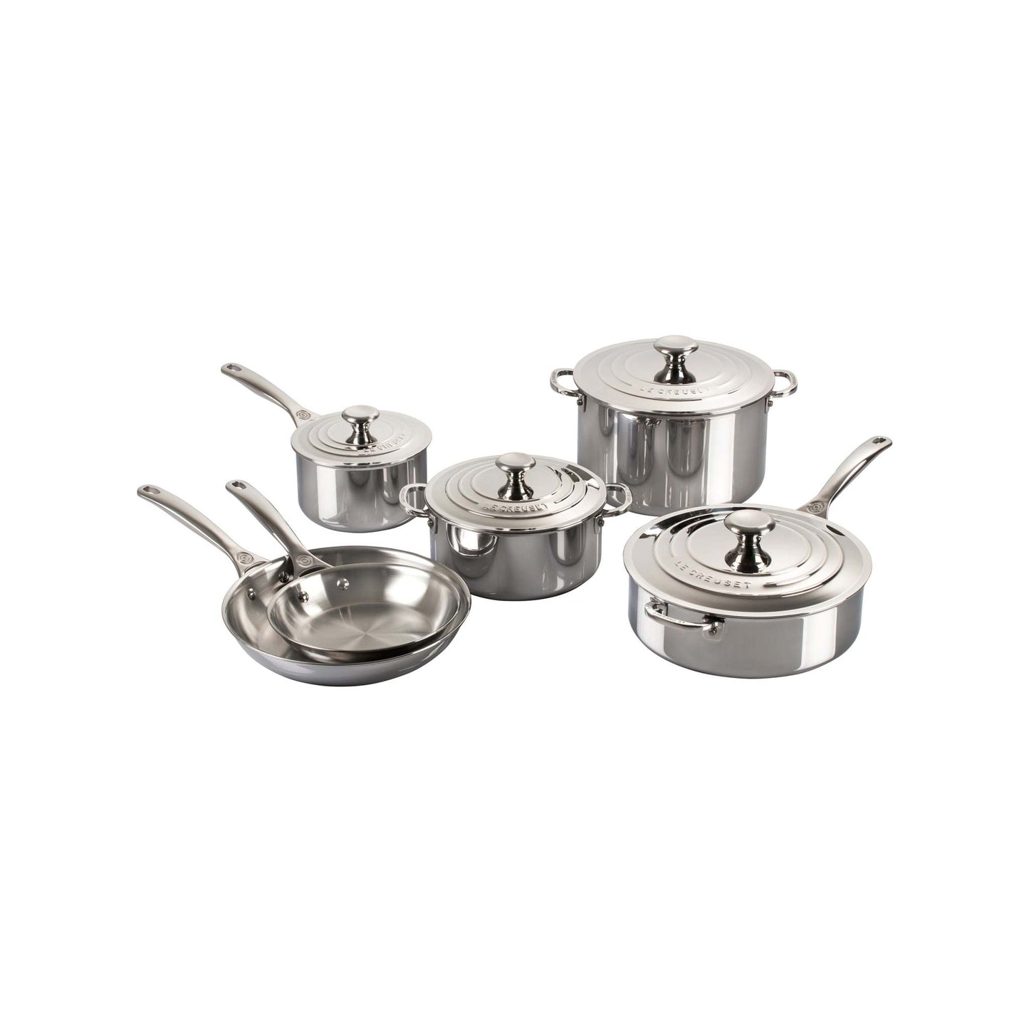 10PC STAINLESS STEEL COOKWARE SET