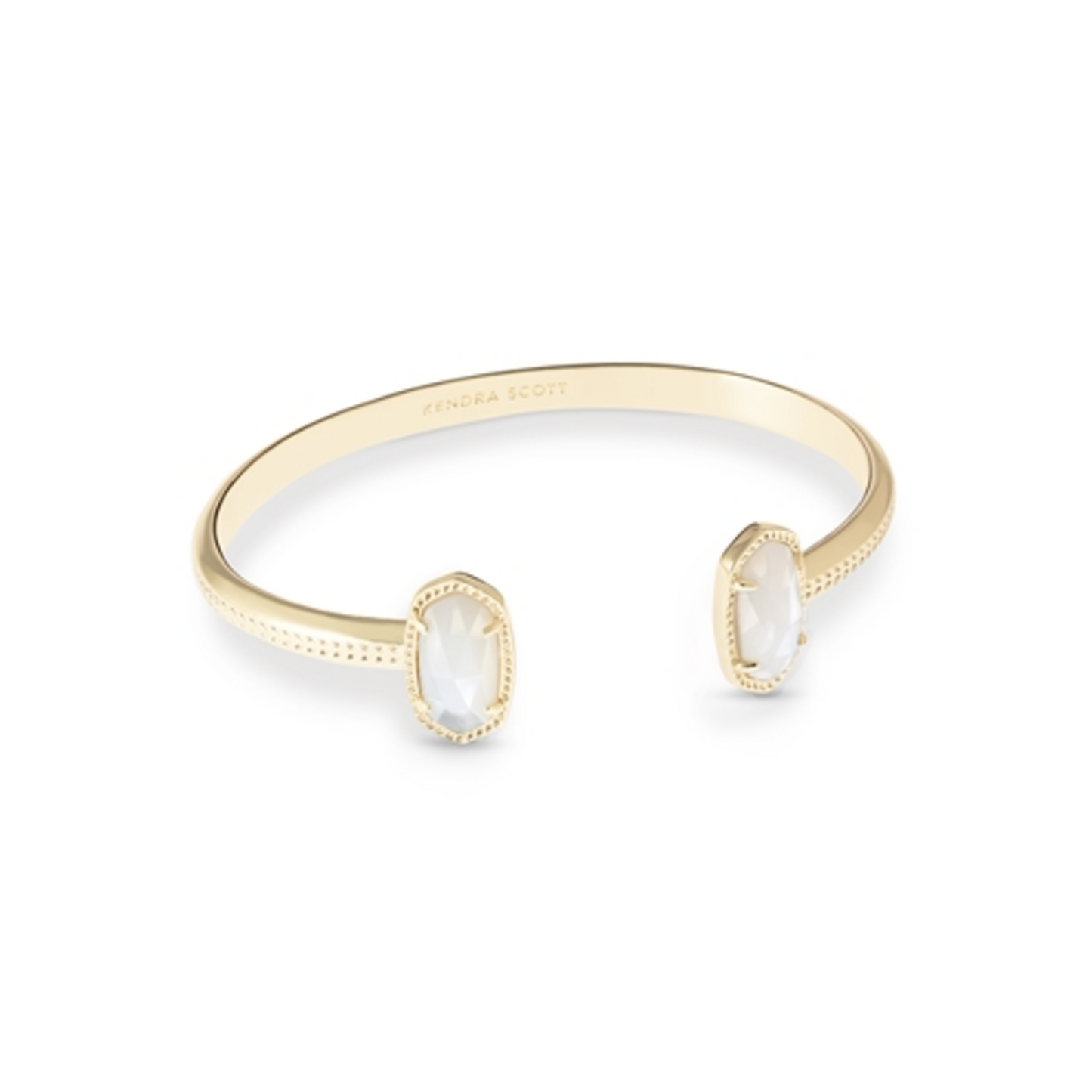 ELTON GOLD CUFF BRACELET, IVORY