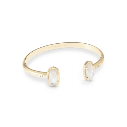 ELTON GOLD CUFF BRACELET, IVORY