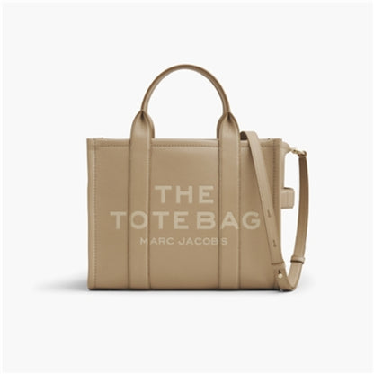 THE LEATHER MEDIUM TOTE, CAMEL